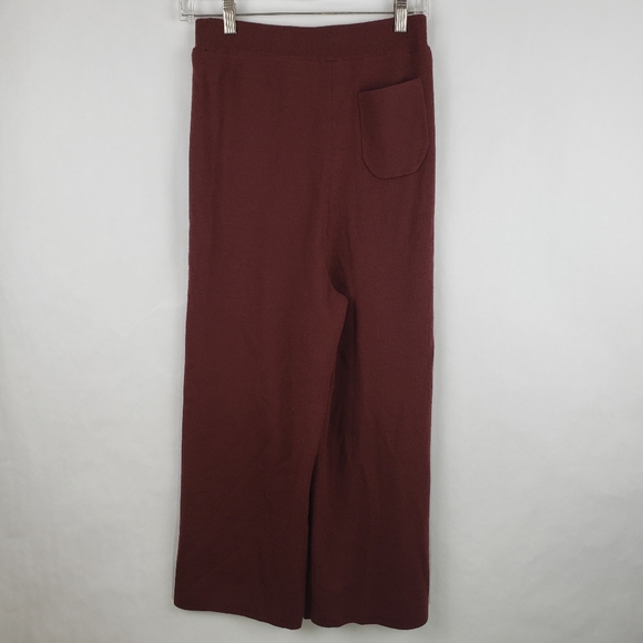 Marimekko Uniqlo wool blend heavy culottes wide leg pants high rise rust copper - Picture 5 of 9